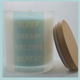 Inspo Candle - Sleep Dream Believe Repeat - Scent from Heaven Soy Melts & Candles